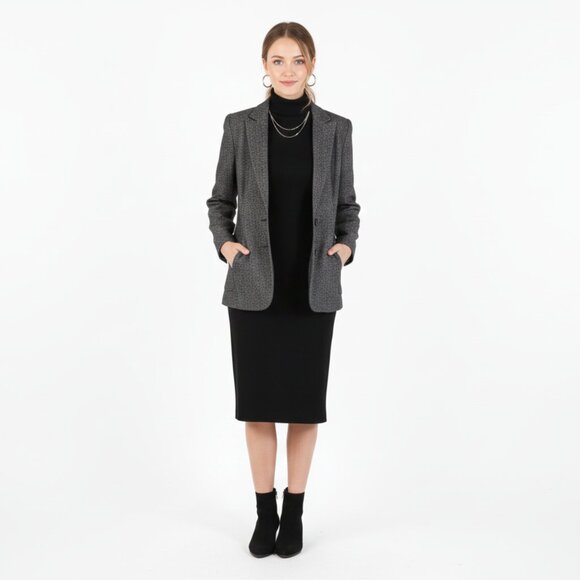 *Spense Black Turtleneck Dress - Picture 1 of 8